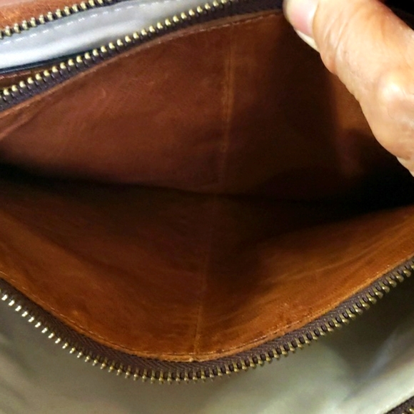 Maxon Purse Brown Leather Flap Chain Shoulder Strap Handbag Designer - Picture 11 of 16